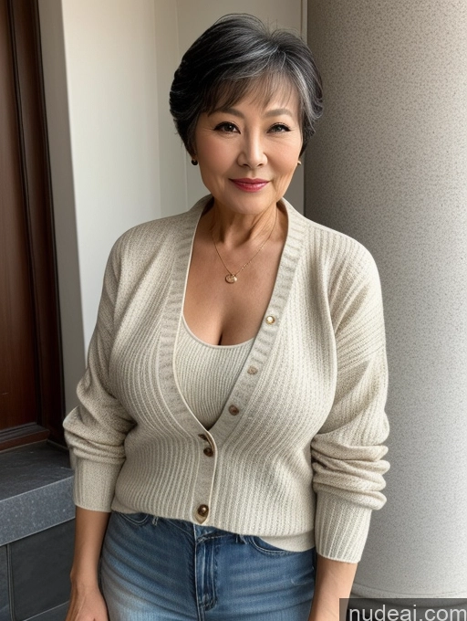 related ai porn images free for Milf Perfect Boobs Beautiful 70s Pixie Chinese Blouse Casual Jacket Professor Stylish Sweater Cleavage Detailed Sexy Face