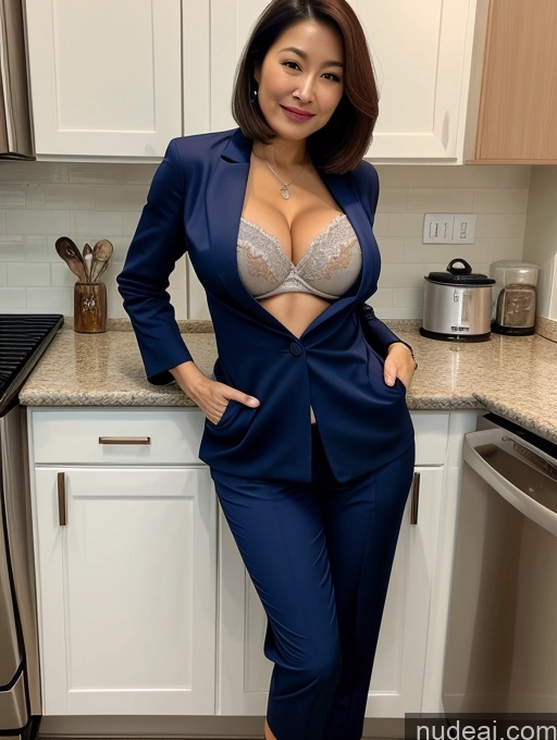 related ai porn images free for Milf Two Busty Perfect Boobs Beautiful Perfect Body 70s Bobcut Chinese Kitchen Bra Doctor Jacket Lab Coat Stylish Suit Cleavage Detailed Sexy Face