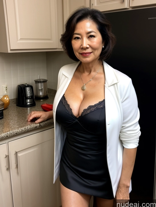 related ai porn images free for Milf Two Busty Perfect Boobs Beautiful Perfect Body 70s Bobcut Japanese Kitchen Bra Jacket Professor Stylish Suit Cleavage Dark Lighting Detailed Sexy Face