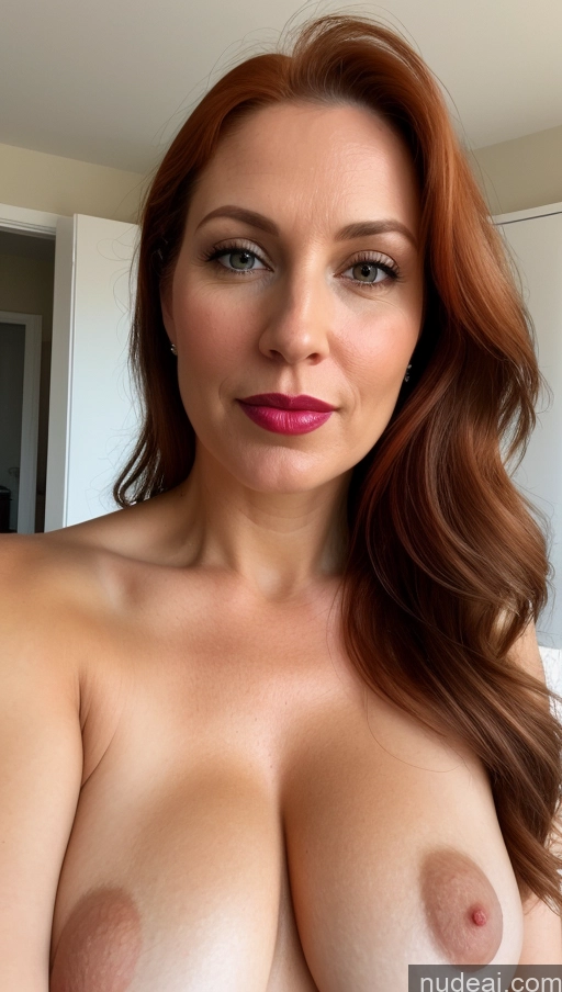 related ai porn images free for One Beautiful Lipstick Woman 40s Busty Ginger White Close-up View