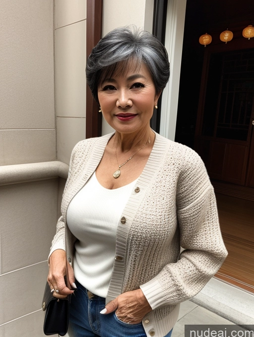 related ai porn images free for Milf Perfect Boobs Beautiful 70s Pixie Chinese Blouse Casual Jacket Professor Stylish Sweater Cleavage Detailed Sexy Face