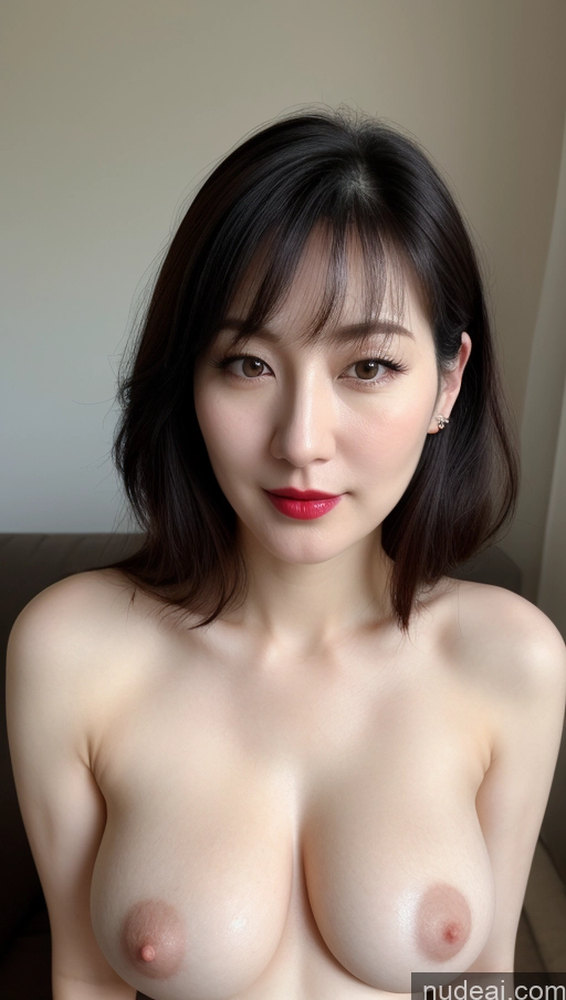 related ai porn images free for One Beautiful Fairer Skin Black Hair Close-up View Lipstick Korean Woman 40s Perfect Boobs Busty