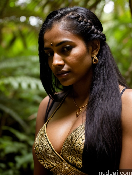 related ai porn images free for Sorority One Huge Boobs 18 Short Black Hair Big Hips Indian Gold Jewelry Dark Skin Jungle Dark Lighting Sad Close-up View Braided Sari