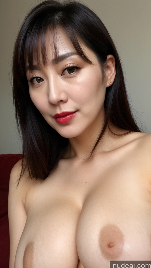 related ai porn images free for Woman One Busty Beautiful Lipstick Fairer Skin 40s Black Hair Korean Close-up View