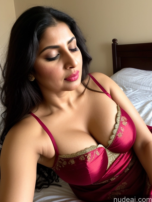 related ai porn images free for Milf One Beautiful Thick Long Hair Fairer Skin 40s Pouting Lips Black Hair Indian Dark Fantasy Bedroom Front View Sleeping Salwar Cleavage Perfect Boobs