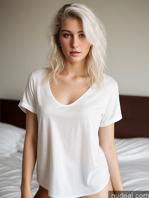related ai porn images free for One 18 Seductive Messy White Front View White Hair Woman Shirt