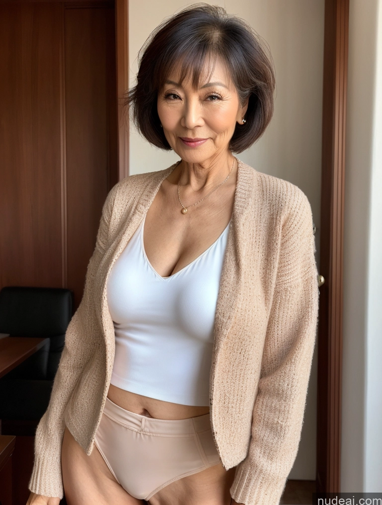 related ai porn images free for Milf Perfect Boobs Beautiful 70s Pixie Chinese Blouse Casual Jacket Professor Stylish Sweater Cleavage Detailed Sexy Face Partially Nude