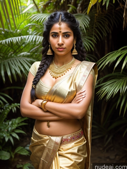 related ai porn images free for Sorority Huge Boobs 18 Serious Black Hair Braided Indian Jungle Front View Sari Gold Jewelry Bright Lighting