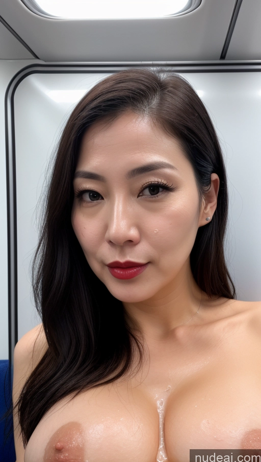 related ai porn images free for Woman One Perfect Boobs Beautiful Lipstick Fairer Skin Black Hair Korean Close-up View Train Detailed Slicked 40s Cumshot