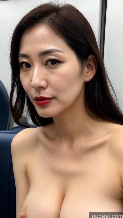 related ai porn images free for Woman One Perfect Boobs Beautiful Lipstick Fairer Skin Black Hair Korean Close-up View Train Detailed Slicked 40s