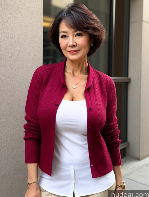 related ai porn images free for Milf Perfect Boobs Beautiful 70s Pixie Chinese Blouse Casual Jacket Professor Stylish Sweater Cleavage Detailed Sexy Face