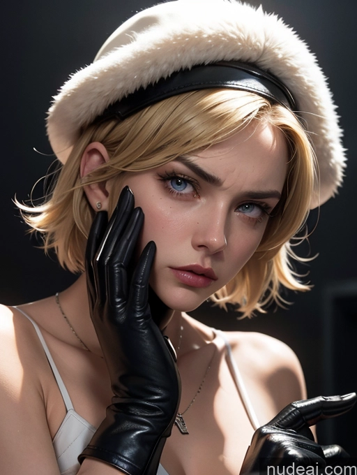 related ai porn images free for Pubic Hair Fairer Skin Military Vintage Pilot Leather German Blonde Short Hair Prison Gloves Serious Angry Woman Detailed Dark Lighting Jewelry Hat Cleavage
