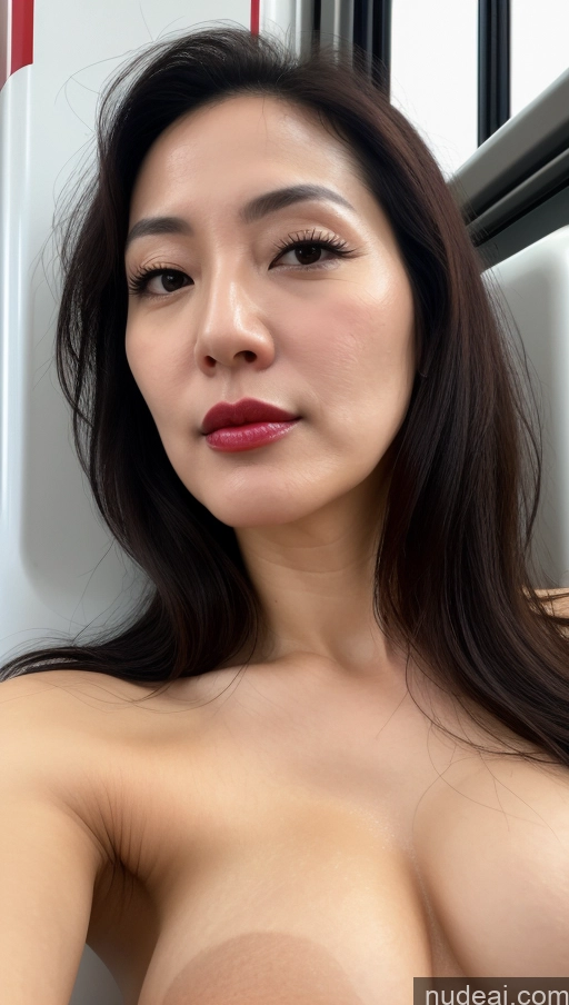 related ai porn images free for One Perfect Boobs Beautiful Lipstick Fairer Skin Close-up View Korean Detailed Train Black Hair Woman Slicked 40s