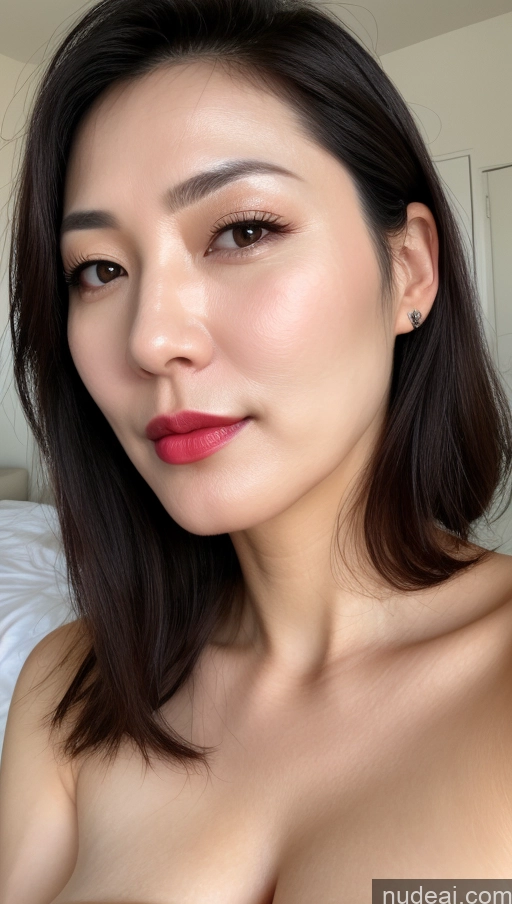 related ai porn images free for One Perfect Boobs Beautiful Lipstick Fairer Skin Close-up View Korean Black Hair Woman 40s