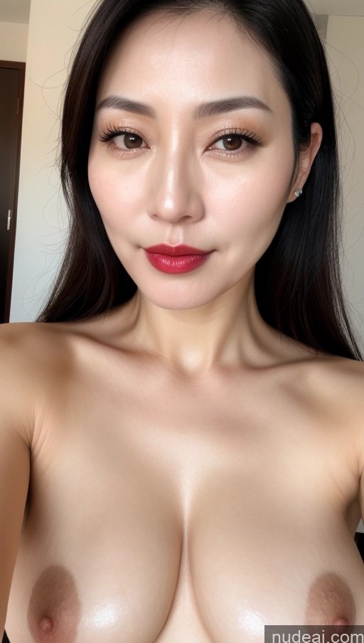 related ai porn images free for One Perfect Boobs Beautiful Lipstick Fairer Skin Close-up View Korean Black Hair Woman 40s