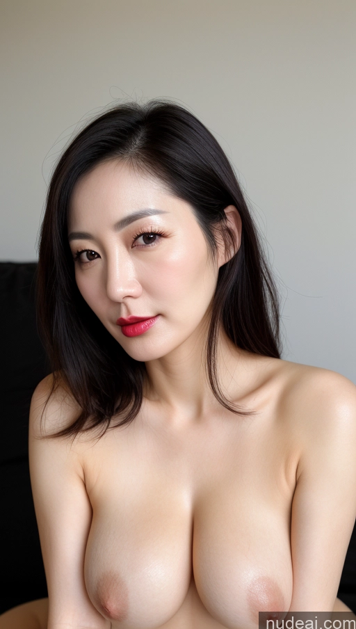 related ai porn images free for One Perfect Boobs Beautiful Lipstick Fairer Skin Close-up View Korean Black Hair Woman 40s