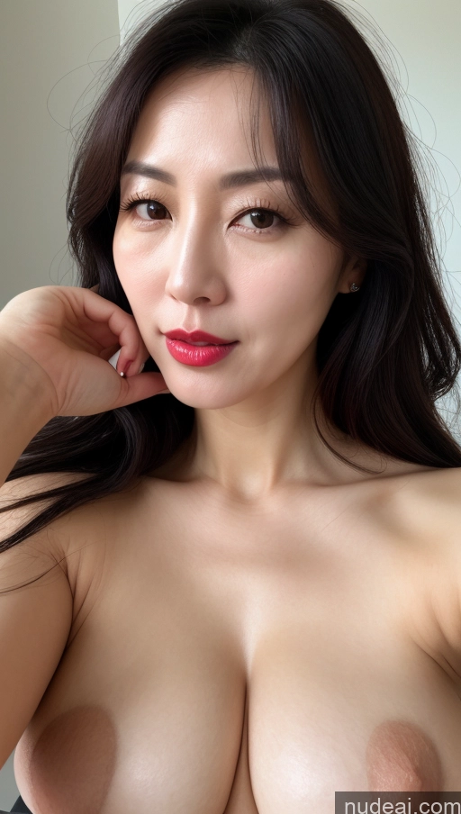 related ai porn images free for One Perfect Boobs Beautiful Lipstick Fairer Skin Close-up View Korean Black Hair Woman 40s