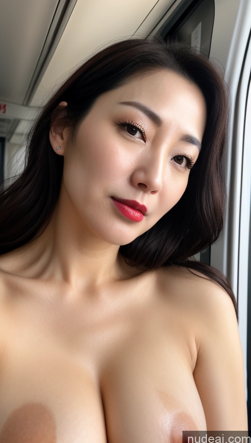 related ai porn images free for Woman One Perfect Boobs Beautiful Lipstick Fairer Skin 40s Black Hair Korean Slicked Close-up View Train Detailed