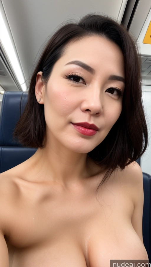 related ai porn images free for Woman One Perfect Boobs Beautiful Lipstick Fairer Skin 40s Black Hair Korean Slicked Close-up View Train Detailed Cumshot