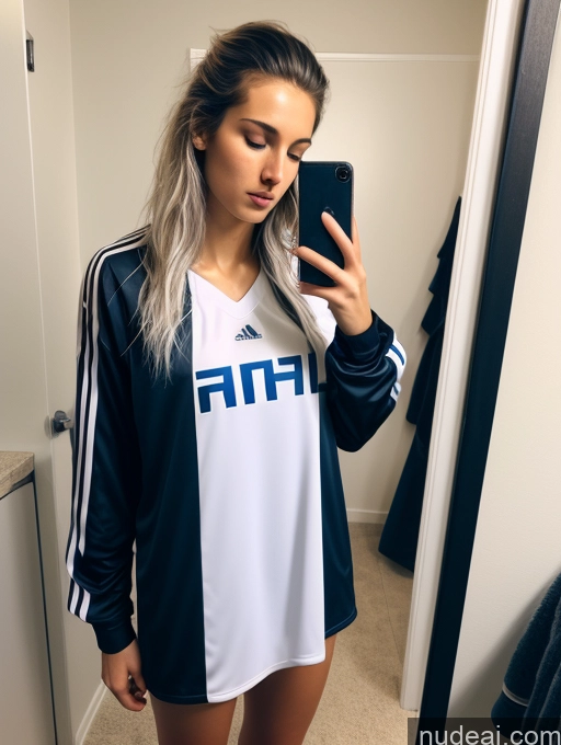 related ai porn images free for Athlete Tall 18 Seductive Sexy Face Orgasm White Hair Messy Russian Mirror Selfie Bathroom Front View Soccer Skinny