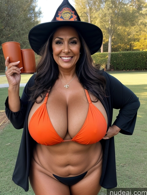 related ai porn images free for One Busty Huge Boobs Thick Tanned Skin Laughing Front View Microkini Thong Latina 70s Halloween Witch Firefighter
