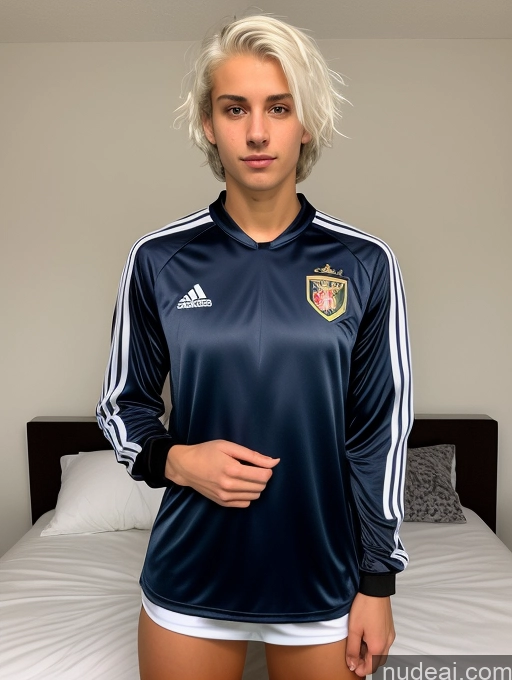 related ai porn images free for Athlete One Skinny 18 Seductive Sexy Face White Hair Messy Russian Front View Soccer