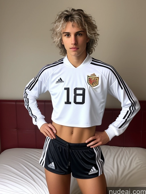 related ai porn images free for Athlete One Skinny 18 Seductive Sexy Face White Hair Messy Russian Front View Soccer