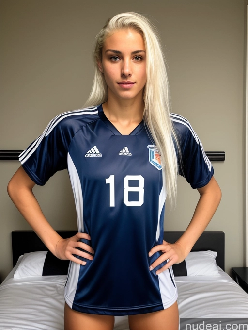 related ai porn images free for Athlete One Skinny 18 Seductive Sexy Face White Hair Messy Russian Front View Soccer
