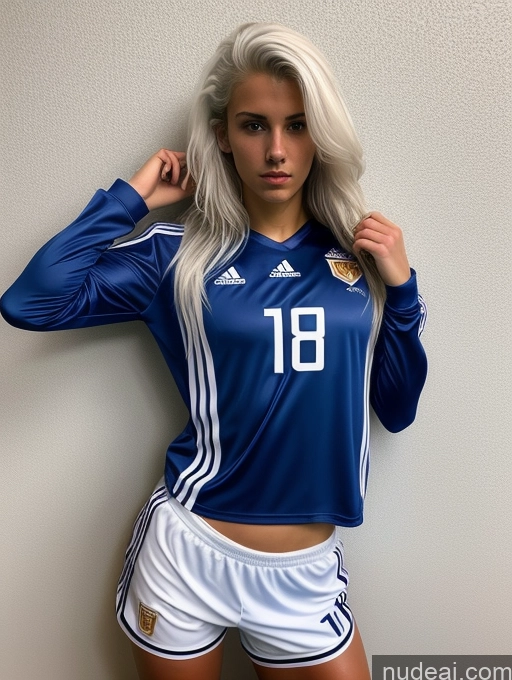 related ai porn images free for Athlete One Skinny 18 Seductive Sexy Face White Hair Messy Russian Front View Soccer