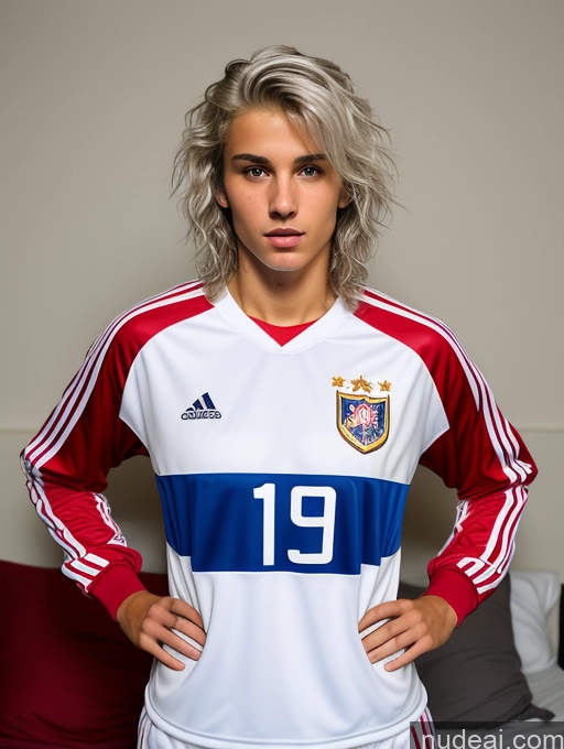 related ai porn images free for Athlete One Skinny 18 Seductive Sexy Face White Hair Messy Russian Front View Soccer