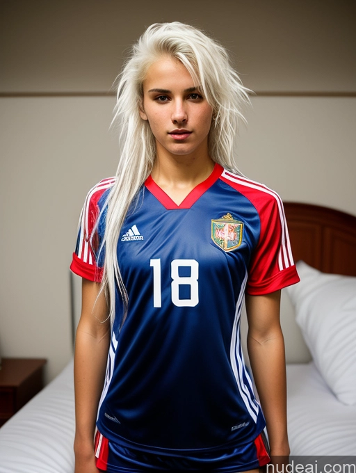related ai porn images free for Athlete One Skinny 18 Seductive Sexy Face White Hair Messy Russian Front View Soccer