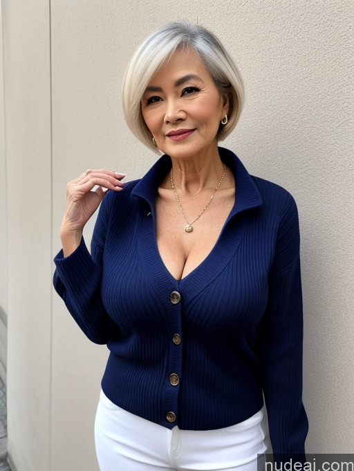related ai porn images free for Milf Perfect Boobs Beautiful 70s Pixie Chinese Blouse Casual Jacket Professor Stylish Sweater Cleavage Detailed Sexy Face