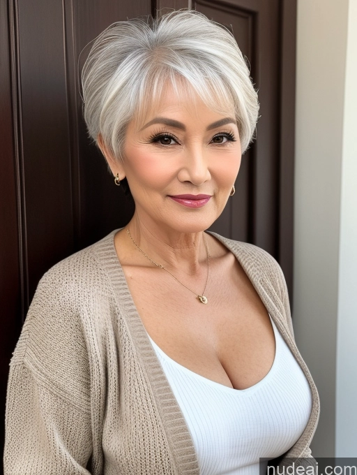 related ai porn images free for Milf Perfect Boobs Beautiful 70s Pixie Chinese Blouse Casual Jacket Professor Stylish Sweater Cleavage Detailed Sexy Face