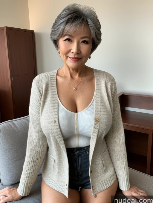 related ai porn images free for Milf Perfect Boobs Beautiful 70s Pixie Chinese Blouse Casual Jacket Professor Stylish Sweater Cleavage Detailed Sexy Face