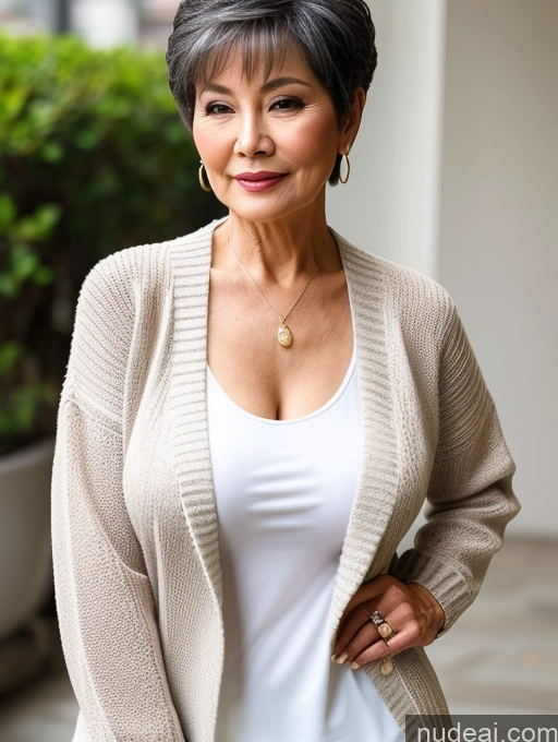related ai porn images free for Milf Perfect Boobs Beautiful 70s Pixie Chinese Blouse Casual Jacket Professor Stylish Sweater Cleavage Detailed Sexy Face