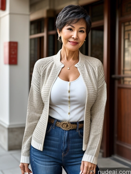 related ai porn images free for Milf Perfect Boobs Beautiful 70s Pixie Chinese Blouse Casual Jacket Professor Stylish Sweater Cleavage Detailed Sexy Face