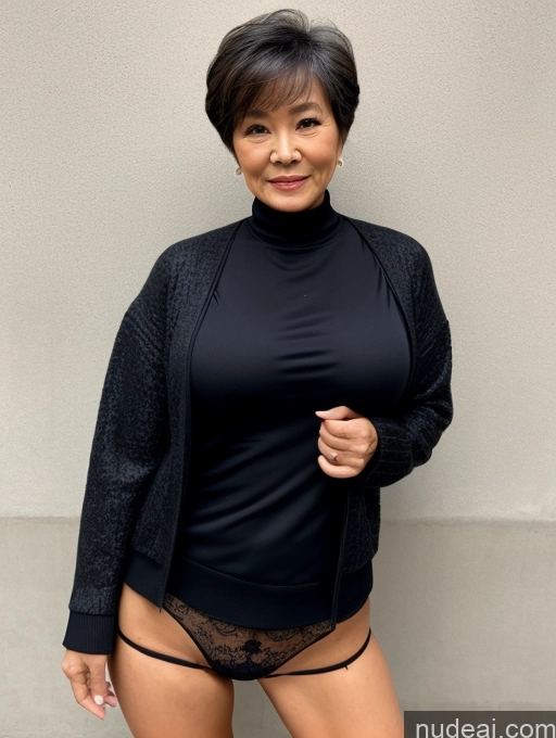 related ai porn images free for Milf Perfect Boobs Beautiful 70s Pixie Chinese Blouse Casual Jacket Professor Stylish Sweater Cleavage Detailed Sexy Face Dark Lighting Partially Nude