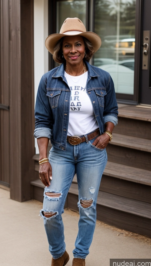 related ai porn images free for Milf Muscular Abs Perfect Body Thick Dark Skin Hat Western Shirt Jeans Bomber 60s Lumberjack Messy