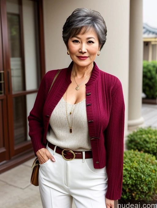 related ai porn images free for Milf Perfect Boobs Beautiful 70s Pixie Chinese Blouse Casual Jacket Professor Stylish Sweater Cleavage Detailed Sexy Face