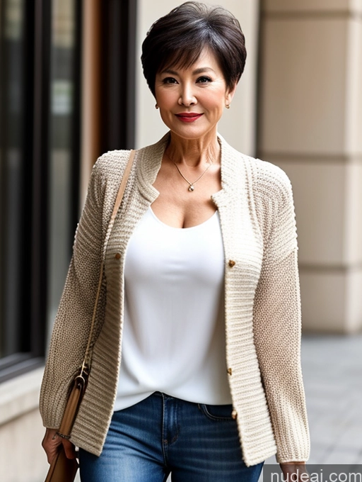 related ai porn images free for Milf Perfect Boobs Beautiful 70s Pixie Chinese Blouse Casual Jacket Professor Stylish Sweater Cleavage Detailed Sexy Face