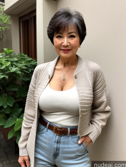 related ai porn images free for Milf Perfect Boobs Beautiful 70s Pixie Chinese Blouse Casual Jacket Professor Stylish Sweater Cleavage Detailed Sexy Face