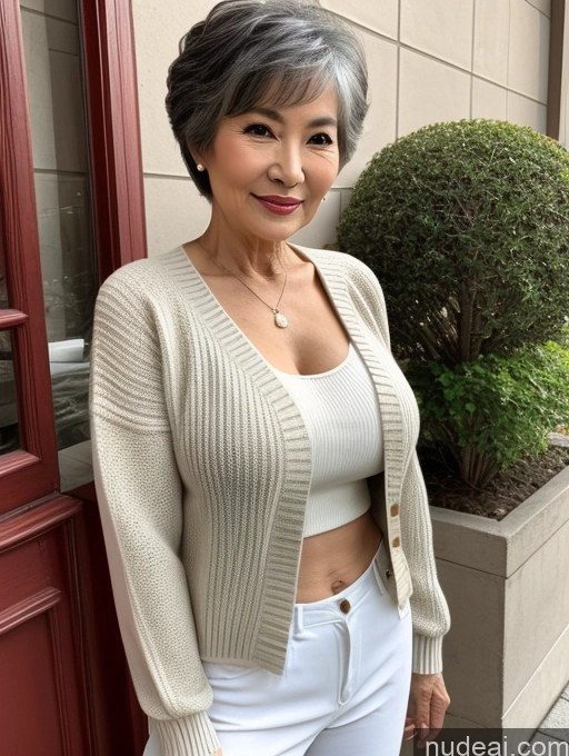 related ai porn images free for Milf Perfect Boobs Beautiful 70s Pixie Chinese Blouse Casual Jacket Professor Stylish Sweater Cleavage Detailed Sexy Face