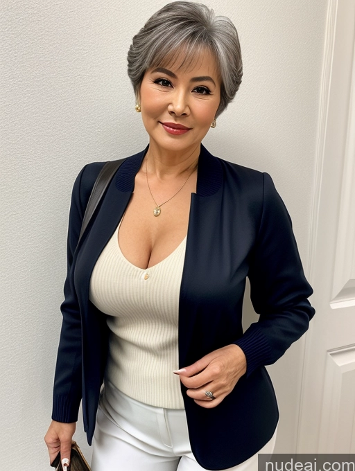 related ai porn images free for Milf Perfect Boobs Beautiful 70s Pixie Blouse Casual Jacket Professor Stylish Sweater Cleavage Detailed Sexy Face Chinese Busty Secretary Suit