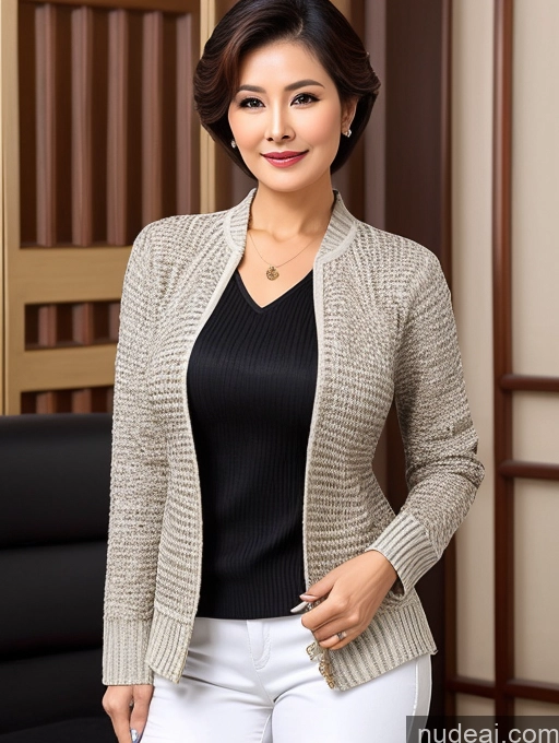 related ai porn images free for Milf Perfect Boobs Beautiful 70s Pixie Blouse Casual Jacket Professor Stylish Sweater Detailed Sexy Face Chinese Busty Secretary Suit