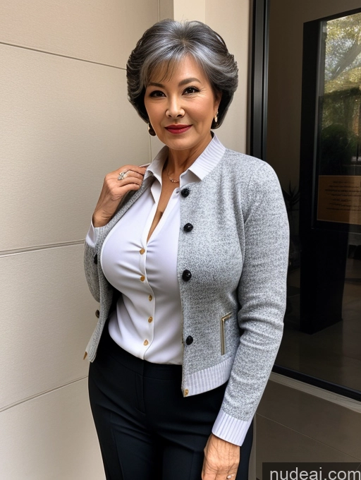 related ai porn images free for Milf Perfect Boobs Beautiful 70s Pixie Blouse Casual Jacket Professor Stylish Sweater Detailed Sexy Face Chinese Busty Secretary Suit
