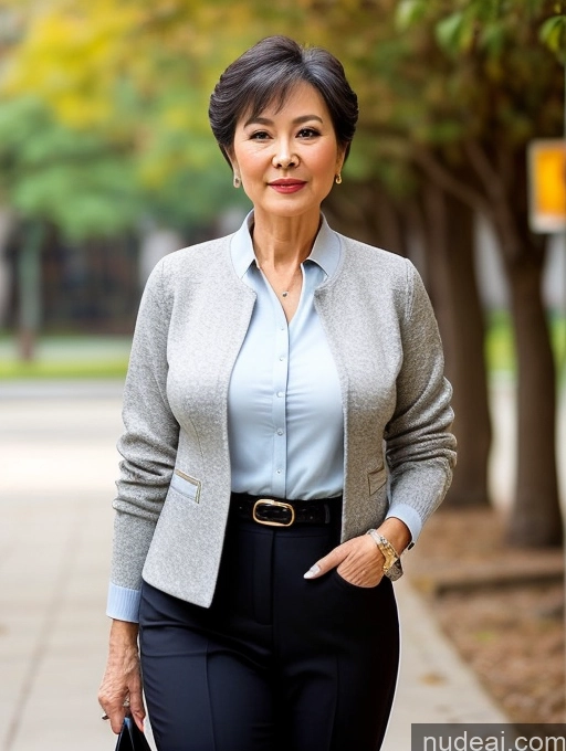 related ai porn images free for Milf Perfect Boobs Beautiful 70s Pixie Blouse Casual Jacket Professor Stylish Sweater Detailed Sexy Face Chinese Busty Secretary Suit