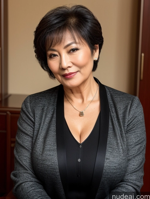 related ai porn images free for Milf Perfect Boobs Beautiful 70s Pixie Blouse Jacket Professor Stylish Sweater Detailed Sexy Face Chinese Busty Secretary Suit Dark Lighting
