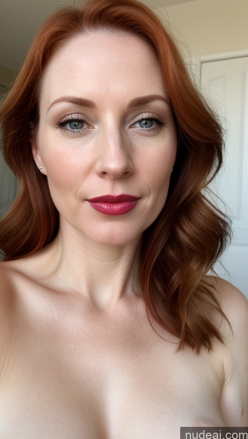 related ai porn images free for Woman One Beautiful Lipstick Fairer Skin 40s Ginger White Detailed Perfect Boobs Close-up View