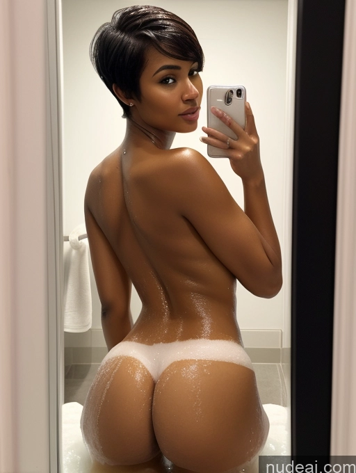 related ai porn images free for Woman One 18 Seductive Short Hair African Brunette Perfect Boobs Mirror Selfie Changing Room Nude Bright Lighting Big Ass Close-up View Bathing