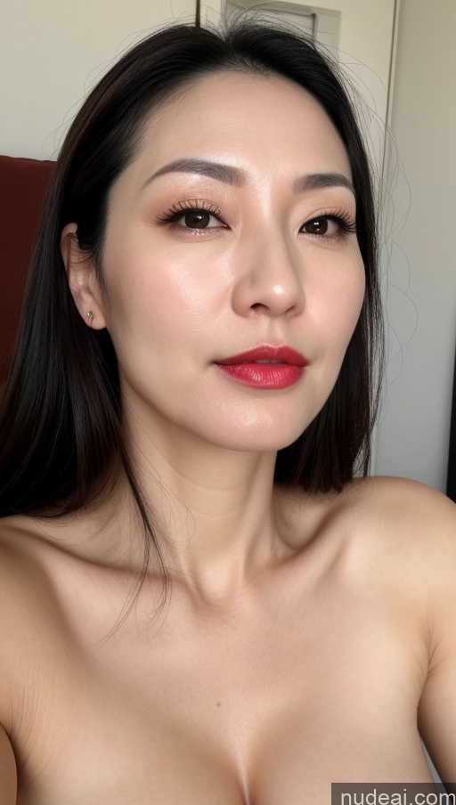 related ai porn images free for Woman One Perfect Boobs Beautiful Lipstick Fairer Skin 40s Black Hair Korean Close-up View